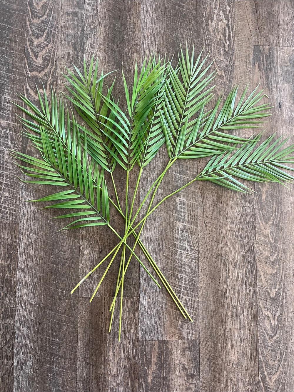 Green Artificial Palm Sprays - Set of Decorative Fronds